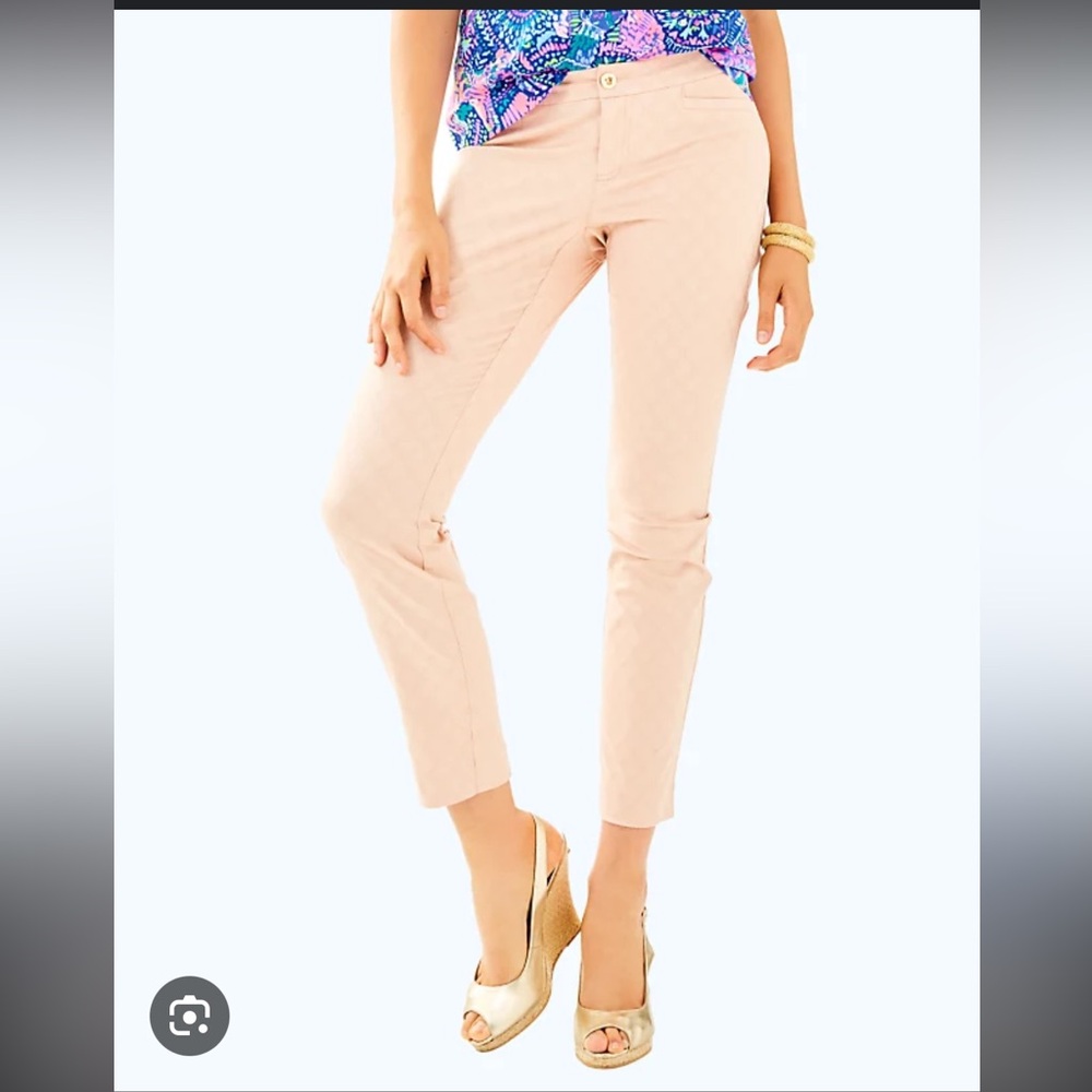 NWT Lilly Pulitzer Kelly Skinny Ankle Pants. Size 4. Sandstone